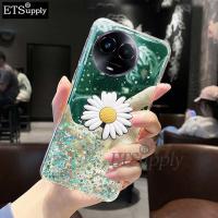 เคสโทรศัพท์11X Realme 5G เคสด้านหลังซิลิโคนใสพับเป็นขาตั้งปักเลื่อมลายดาวดวงจันทร์ดอกเบญจมาศระยิบระยับระยิบระยับ Realme 11 11X