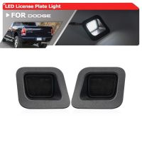 2PCs Smoked Rear Led License Plate Lights For Dodge Ram 1500 2500 3500 2003 2018 SMD White Canbus Auto Lamps