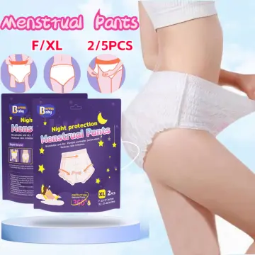 Plush Disposable Period Panty for Women - 5Pcs (Lilac Colour) with