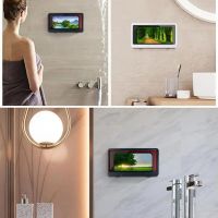 Waterproof Phone Case Wall Mount Mobile Phone Holder for Home Bathroom Hanging Rack Sealing Protective Cover Shelf Docks Stands