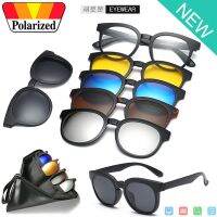 DRH แว่นกันแดด Polarized  คลิปออน แม่เหล็ก เปลี่ยนเลนส์ได้ 5 สี 5 แบบ รุ่น 9010 แว่นตา ทรงสปอร์ต วัสดุ PC ( เลนส์โพลาไรซ์ ) แว่นตาแฟชั่น  แว่นตากันแดด