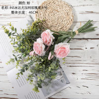 Artificial Eucalyptus Rose Flowers Bouquets For Home Weeing Party Decora Office Wall Table Decora Garden Outdoor Indoor Decora Bride Handing Flowers Bouquets