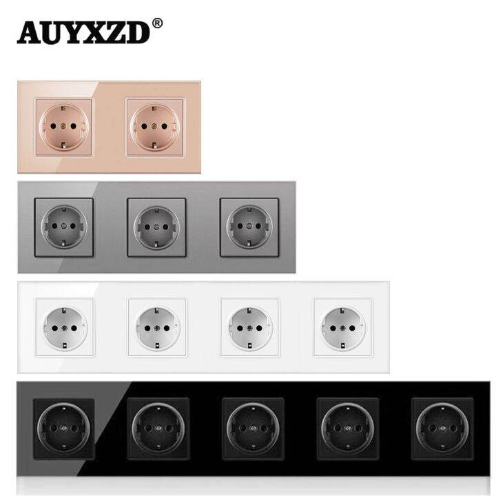 pre-order-กำลังถูกกราวด์-auyxzd-16a-ปลั๊กอียูไฟฟ้าติดผนังมีกระจกมาตรฐานแผงเสียบคริสตัลสไตล์เยอรมันเครื่องมือ110-250v-amp-ปรับปรุงบ้าน