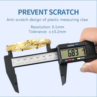 Digital Vernier Caliper 0 150mm 6 inch LCD Electronic Carbon Fiber Altimeter Micrometer Measuring Tool