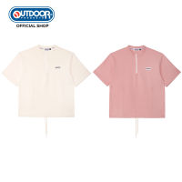 OUTDOOR PRODUCTS WOMEN FRONT ZIP TEE เสื้อยืดคอกลม เสื้อยืดแขนสั้น Style ODWTS2300