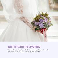 B9Artificial Flowers, 2Pcs Silk Hydrangea Flower Bouquet Flowers Arrangements Table Centerpieces