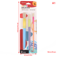 WenRan แปรงระบายสีน้ำ2 3ชิ้นแปรงทาสีน้ำมันอุปกรณ์เสริมสำหรับวาดภาพร่างกายใบหน้า