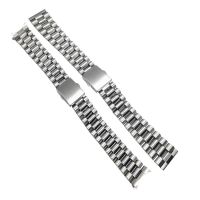 18Mm 20Mm 2Mm 316L Stainless Steel President Universal Straight Curved End Watch Band Strap Bracelet Fit For SKX RLX Watch