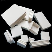 ✲✉☒ 2/10/20pcs White Plastic Rectangle Blanking End Caps Cap Tube Pipe Inserts Plug Bung Steel