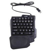 2022 New USB Keyboard One-handed Wired 35 Keys Luminous Gaming Keyboards For Tablet Colorful Ergonomics Gamer Keypad Hand Rest