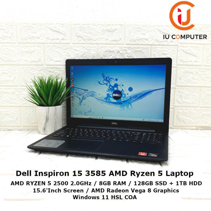 Dell new inspiron 15 3585 laptop amd ryzen 5 on sale 2500u 8gb ram 256gb ssd win10