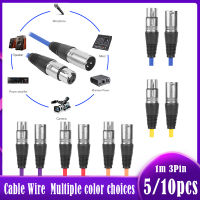 510ชิ้น1เมตร3Pin สาย XLR ชายกับหญิง Canon เสียบสายสัญญาณเสียงป้องกันสำหรับผสมไมโครโฟน Amplifie AUX สายสัญญาณเสียงลวดร้อน