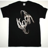 Hot Korn แขนสั้นสีดำทุกขนาด O-Neck Cotton T เสื้อผู้ชายลำลองแขนสั้น Tees Tops Harajuku Streetwear คุณภาพสูง