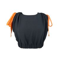 CRUNCHY FABIRC SLEEVELESS CROP TOP