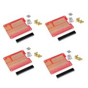 4 Bộ Bảng Mạch Đột Phá GPIO Tự Làm Bộ Bảng Mở Rộng Màu Đỏ