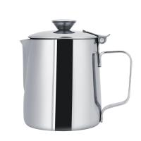 Stainless Steel Milk Frothing Pitcher Coffee Cup with Cover for Latte Art