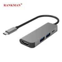 Rankman Type C Hub to USB C 3.0 2.0 HDTV 4K Dock Adapter for MacBook iPad Samsung S21 Dex Huawei P30 Xiaomi 10 TV PS5 Switch