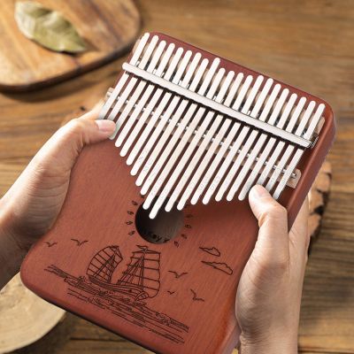 【YF】 Kalimba 21 Keys Thumb Mbira Musical Instrument Africa with Tuning Stickers Storage