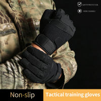 Outdoor Cylcing Gloves All Finger Breathable No-slip Motorcycle Riding Gloves Shock Absorption Fitness Protection Training Glove