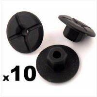 10x Plastic Unthreaded Nylon Nuts- 4mm hole large 24mm collar For Mercedes BMW