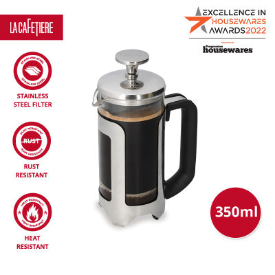 La Cafetiere Roma Stainless Steel French Press Coffee Maker/Tea Maker multiple level Filtration System - 3 cups/6 cups/8 cups เครื่องชงกาแฟแบ