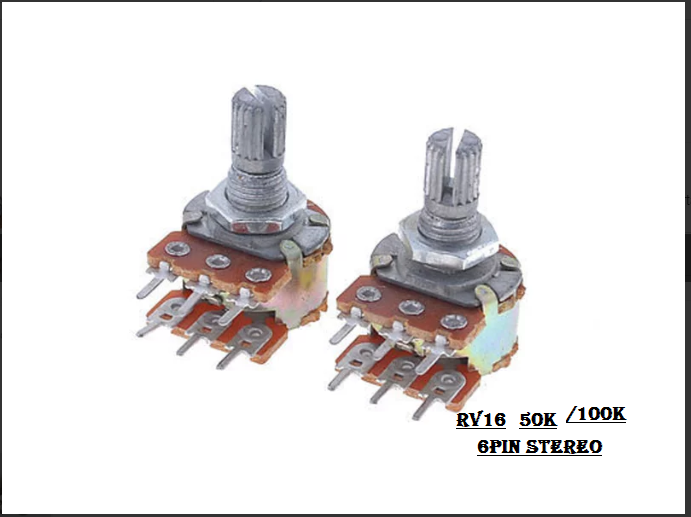 5pc. 50K / 100K/ Dual Stereo /Mono 6 Pin Potentiometer Pot Volume Control Lazada PH