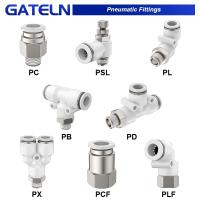 ┋¤∈ High quality Pneumatic Air Connector Fitting PC PCF PB PD PL PLF PX PSL 4mm 6mm 8/10mm Thread 1/8 1/4 3/8 1/2 Hose Fittings