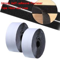 1Meter Strong Self-adhesive Fastener Tape Hook and Loop Black White Nylon Sticker Tape adhesive with Strong Glue 16-110MM