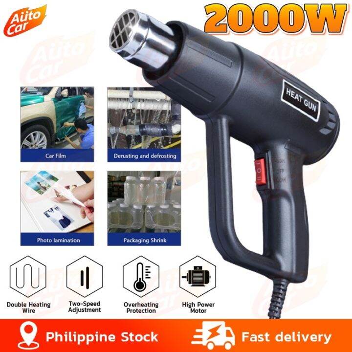 2000W 220V Heat Gun Blower Sealer Dual Temperature Hot Air Dryer