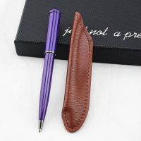【✔In stock】 miciweix ปากกาเขียนหมึกเติมปากกาสีดำสุดหรูปากกาเขียนน่ารักกระเป๋าใส่ดินสอหนังปากกาลูกลื่นโลหะพิเศษ