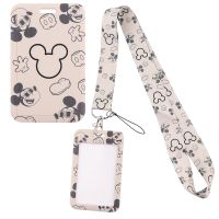 Mickey Mouse Neck Keychain Necklace Webbings Ribbons Anime Cartoon Neck Strap Lanyard ID badge Holder Keychain Lanyards Gifts Bag Accessories