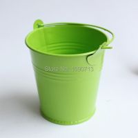 Free Shipping 20 X Green Mini Wedding Candy Bucke Party Deco Pails Metal Buckets Wedding Candy Box Storage Boxes