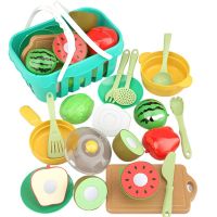 Cutting Play Food Toy for Kids Kitchen Pretend Fruit &amp;Vegetables Accessories Educational Toy Food Kit for Toddler Children Gift