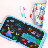 1 Set Portable Soft Chalk Drawing Board Baby DIY Drawing Toys with Magic Pen Coloring Book Water Chalk Kid Painting Blackboard