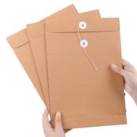 【hot】 10PCS Paper File With String Project Folder Data Book Large Envelopes School Office Stationery