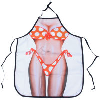 Polka Dot Bikini Sexy Kitchen Apron Funny Creative Cooking Aprons for Women Ladies Girlfriend Christmas Gifts