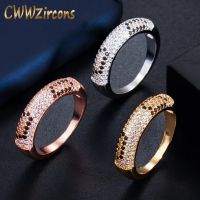 {Xixi เครื่องประดับ} CWWZircons แฟชั่นเสือดาวเพชรสังเคราะห์ทองคำสีกุหลาบและสีเงินแหวนหมั้นงานแต่งงานความรักงูสำหรับผู้หญิงเครื่องประดับ R139