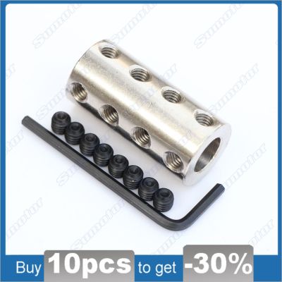 Long steel Rigid coupling Inner bore diameter 10mm 12mmx12mm 10mmx12mm OD 22mm L 46mm motor shaft connecting connection coupler