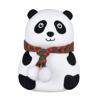 Led Cartoon Silicone Lamp Panda USB Rechargeable Touch Sensor Colorful Silicone Lamp Bedroom Bedside Lamp for Children Kids