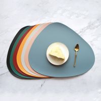 【CW】™❉  4 6 8 10PCS Tableware Placemat Table Insulation Leather Placemats Bowl Coaster Non-Slip