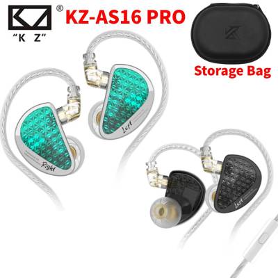 KZ-AS16 PRO สายหูฟังไฮไฟตรวจสอบเพลง HeadphonesPortable ในหูกีฬาชุดหูฟัง3.5มิลลิเมตรเสียบเสียงยกเลิกหูฟัง