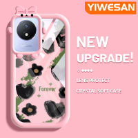 YIWESAN เคสสำหรับ VIVO Y02 Y11 Y02A 2023การ์ตูนแฟชั่นดอกไม้สีสันสดใสน่ารักเคสโทรศัพท์โปร่งใสกันกระแทกเคสซิลิโคนนิ่มเคสป้องกันเลนส์กล้องถ่ายรูปลายสัตว์ประหลาดน้อยสุดสร้างสรรค์