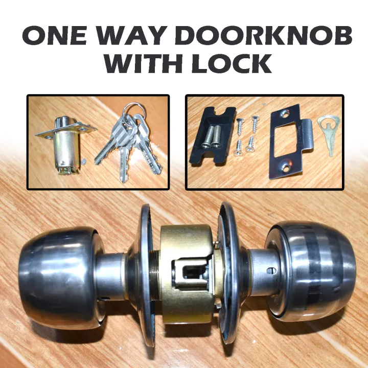 Door Knob Lock Set Heavy Duty Key Unlocking Outside , Button Locking ...
