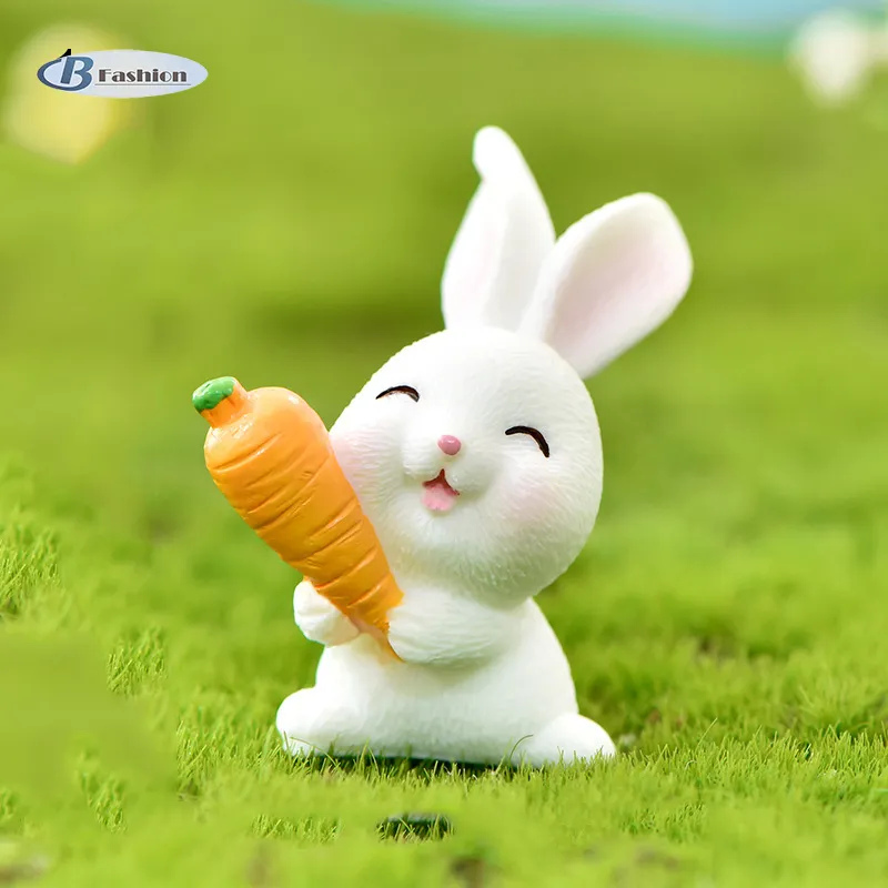 B-F couple miniature figurines Miniature Decoration Cute Animal Cartoon  Bunny Carrot Rabbit House Cute Rabbit Gardening Plant Resin Accessories |  Lazada PH