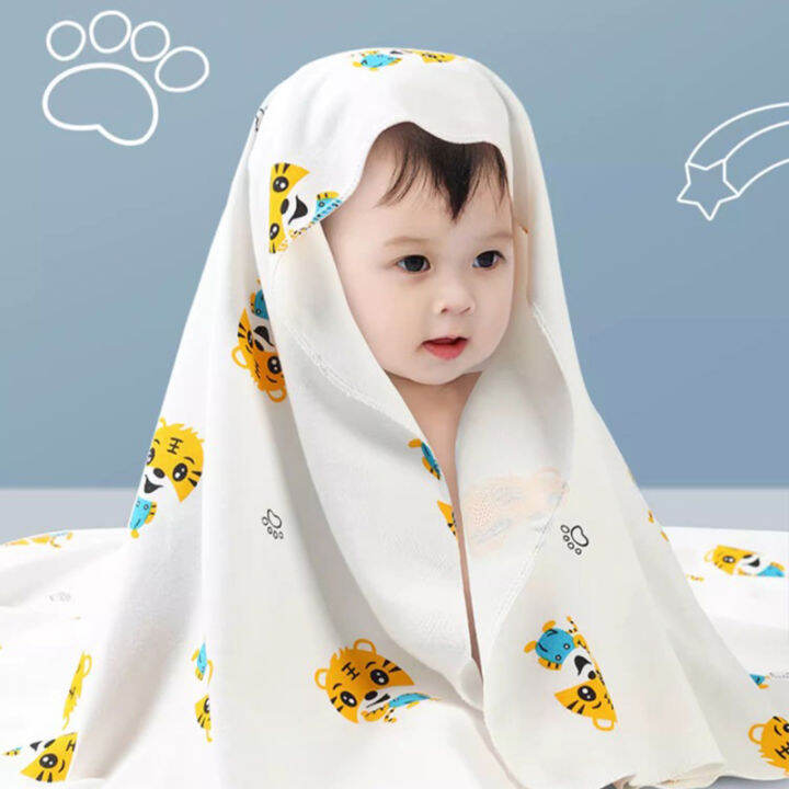Soft and Breathable Cotton Swaddle Blanket for Baby Silky Cotton Wrap for Newbron Antishock