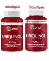 Qunol Mega Ubiquinol CoQ10 100mg, 60/100ct Softgels