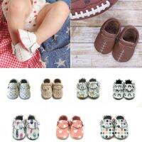 【hot】！ Baby Shoes Printing Design Crawling Slippers Soft Leather Moccasins Boys Fringe Booties