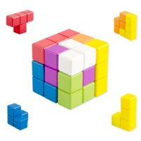 3D Wooden Children Early Educational Soma Cube Toys Montessori Puzzle Games Brain Challenge Game Sensory Toys For Kids