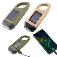Solar Powered LED Flashlight USB Charging Hand Crank Dynamo Flashlight Survival Gear for Outdoor Camping Hiking Emergency Torch
