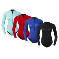 ชุดดำน้ำผู้หญิง2Mm Baju Menyelam Neoprene แขนยาวชุดว่ายน้ำชุดดำน้ำ Wet Suit Rash Guard